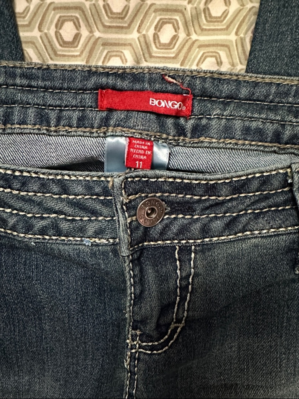BONGO Women's Dark Blue Boot Cut Jeans size 11 see pictures for details